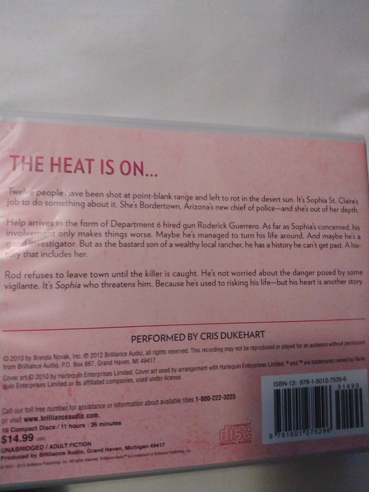 Brenda Novak Body Heat Unabridged audiobook, 10 disc from brilliance audio