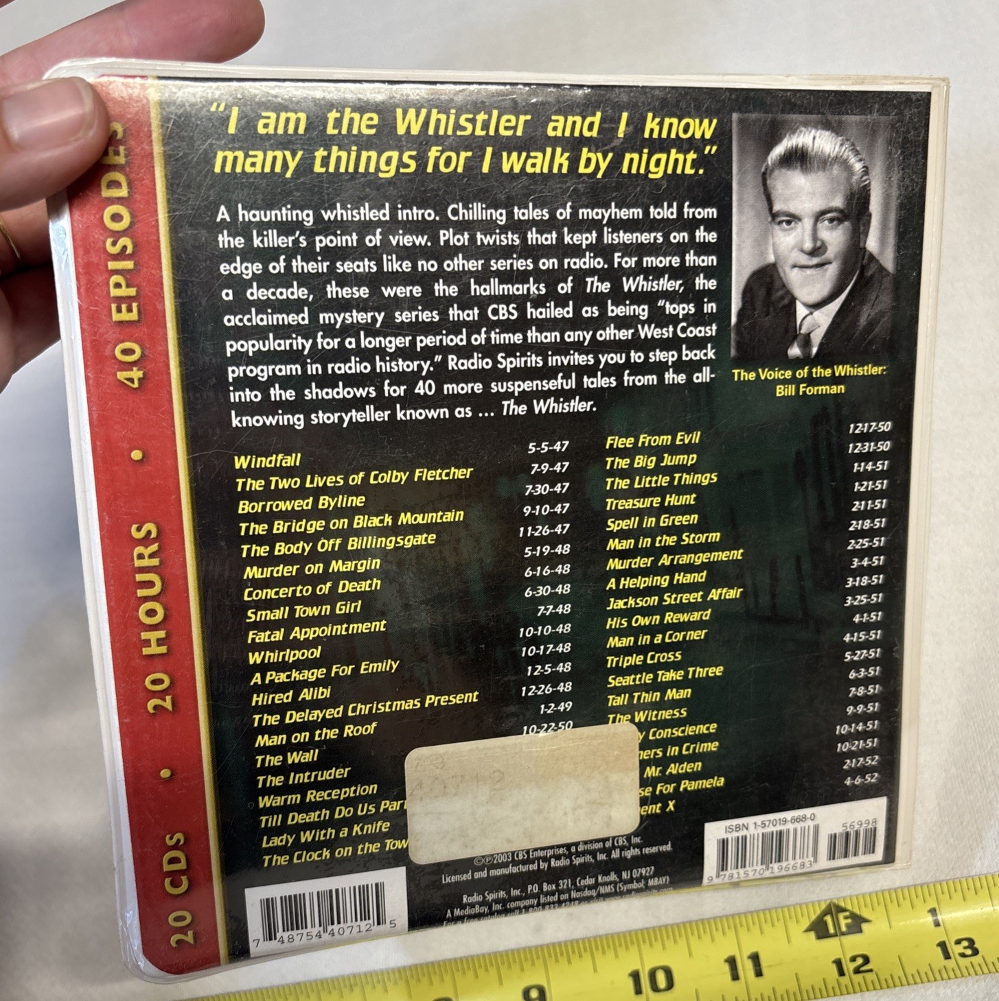 Legends of the Radio: The Whistler Vol 2 20 Mystery CDs 20 Hours Factory Sealed