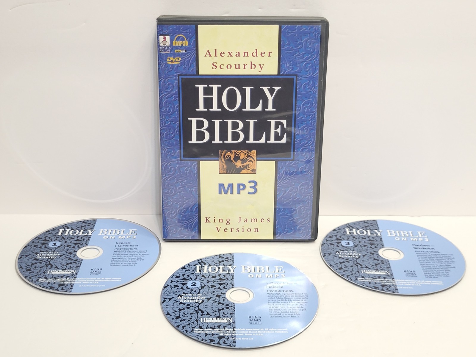 Holy Bible King James Version by Alexander Scourby MP3 Audiobook 3 CD Unabridged
