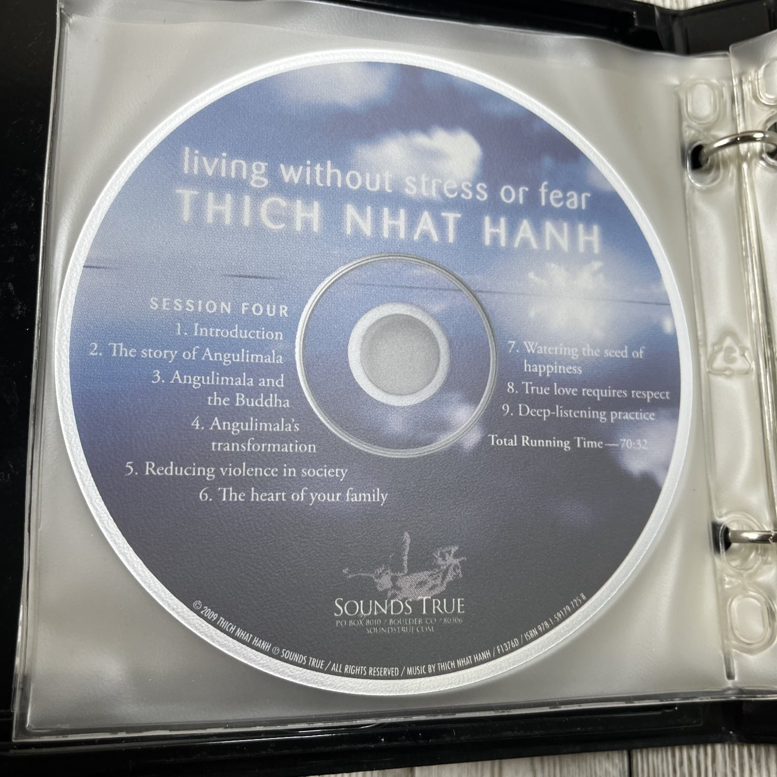 Living Without Stress or Fear by Thich Nhat Hanh Audiobook CDs Sounds True 6