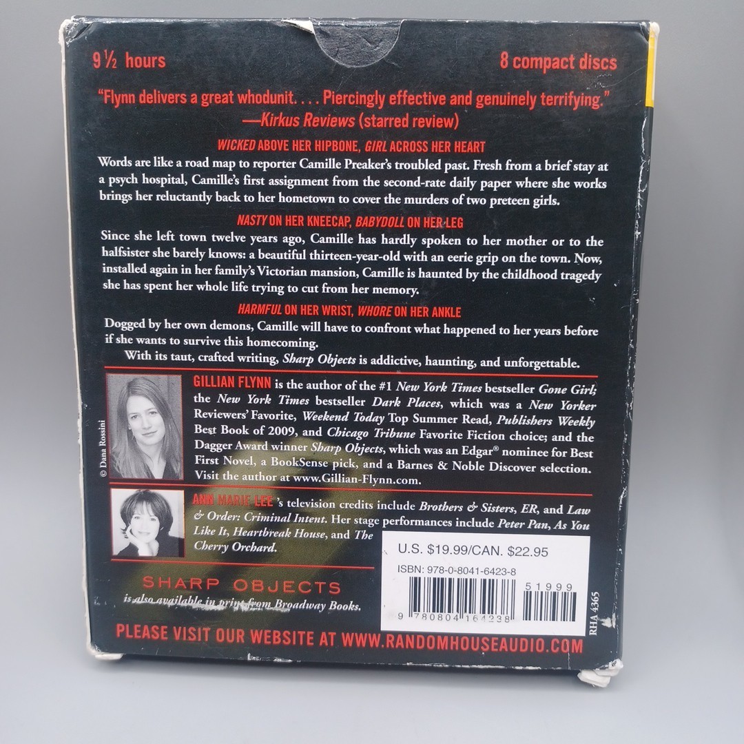 SHARP OBJECTS by Gillian Flynn Audiobook 8 CDs Unabridged Read by Ann Marie Lee
