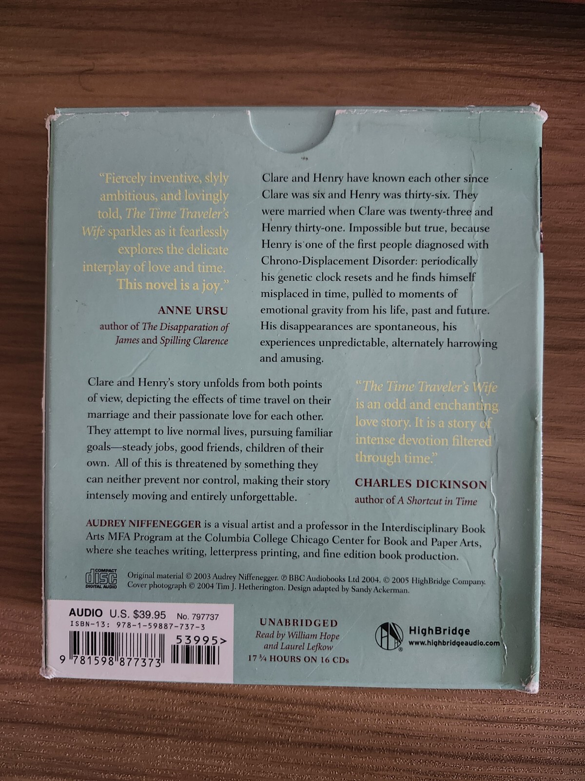 The Time Traveler’s Wife by Audrey Niffenegger (2008, Compact Disc,…
