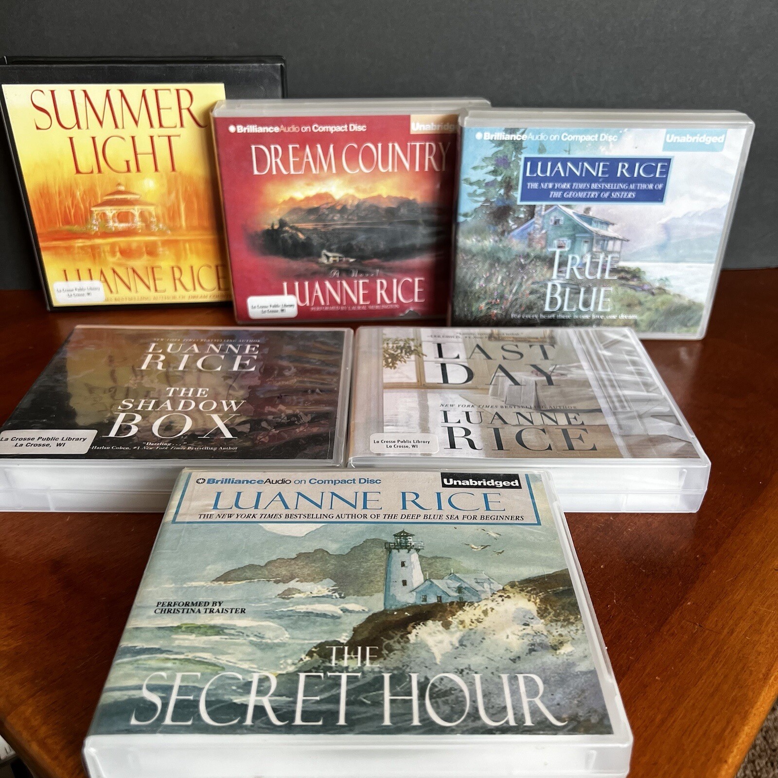 Lot: 6 Luanne Rice Audio Book CD Set True Blue Last Day Secret Hour Shadow Box