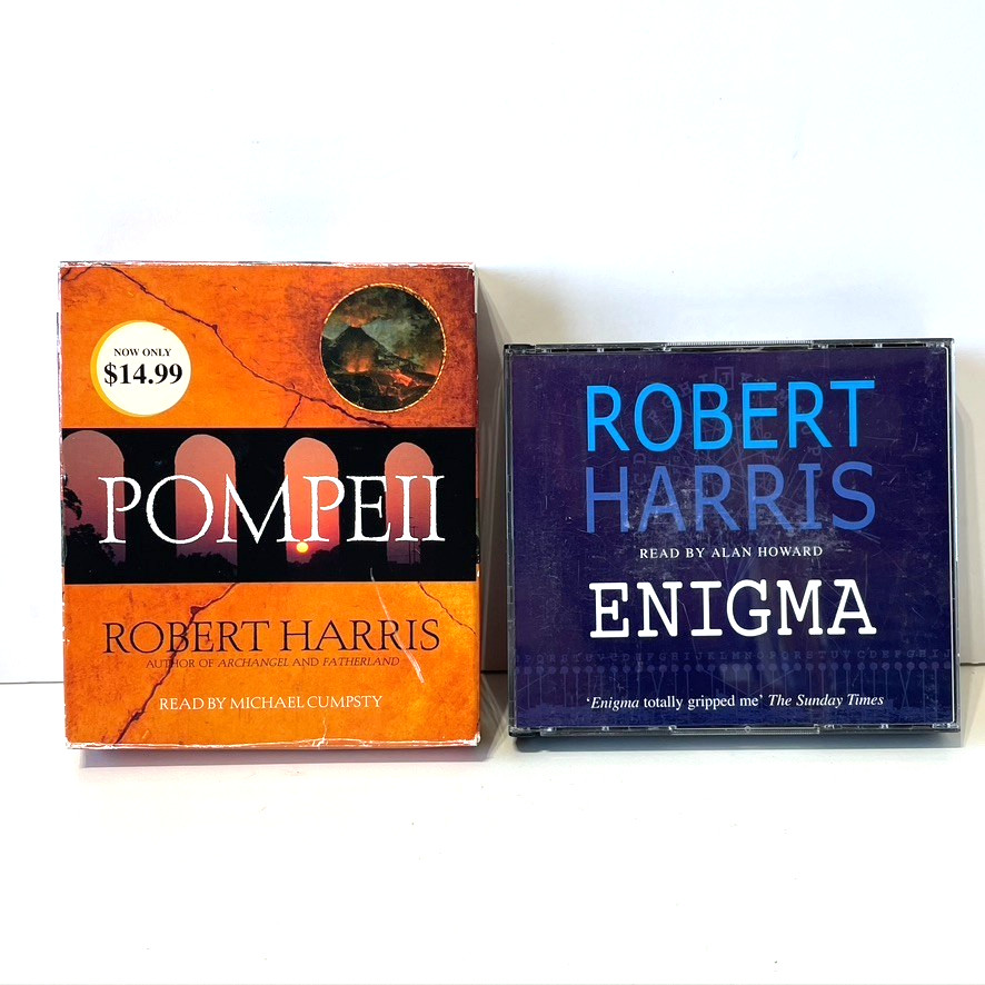 Robert Harris 2 CD Audiobook Collection Pompeii plus Enigma Historical Fiction