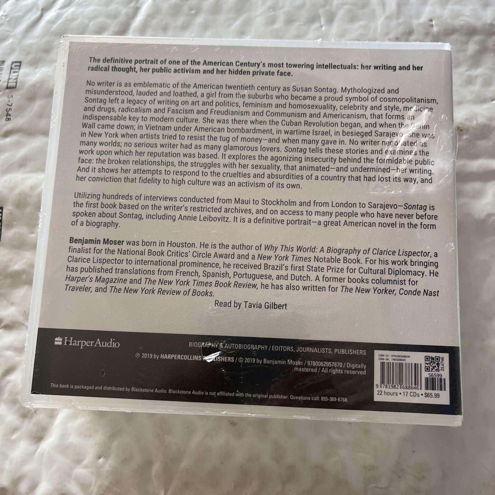 Sontag : Her Life and Work, CD/Spoken Word by Moser, Benjamin; Gilbert, Tavia