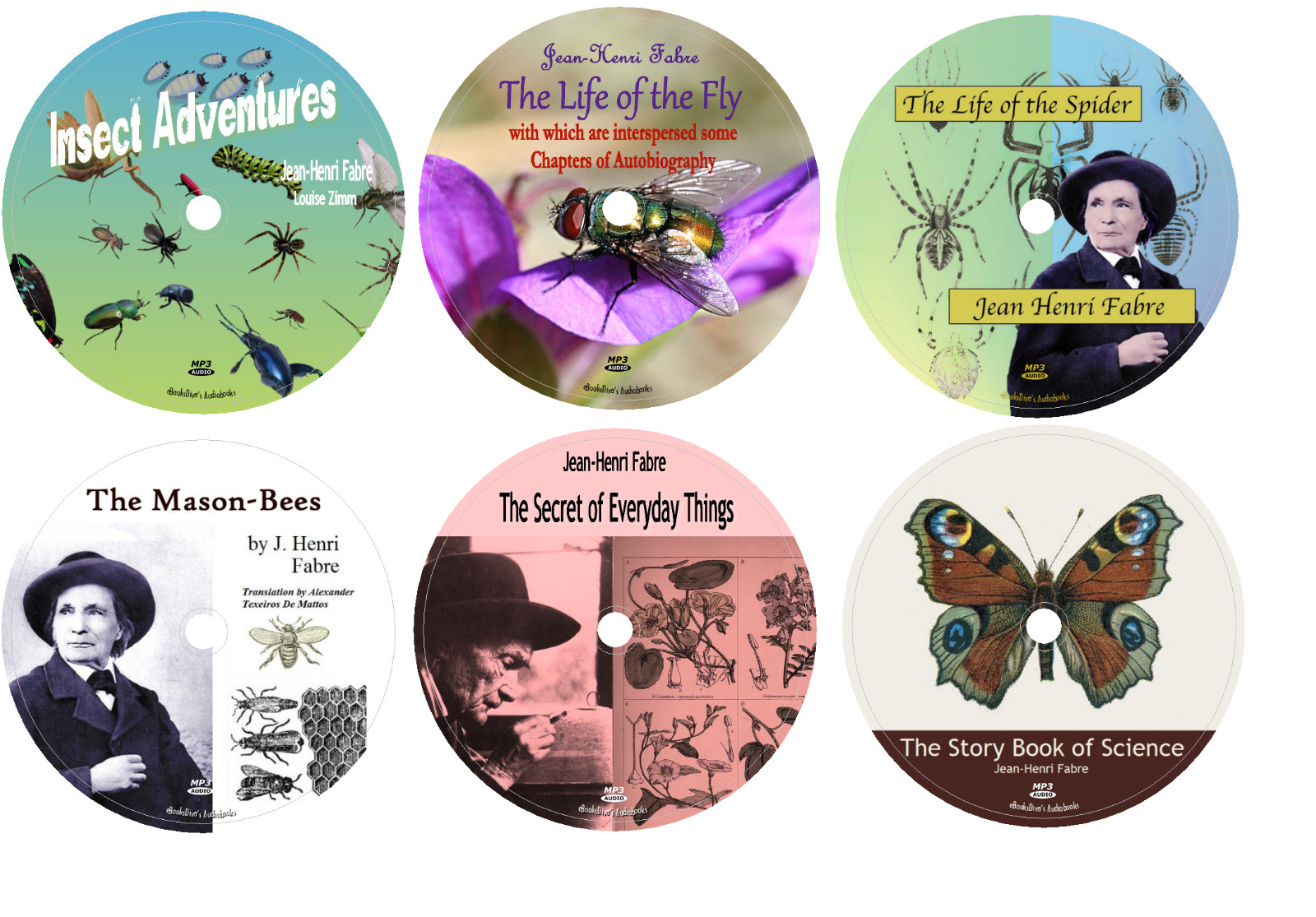 Jean-Henri Fabre 6 Science Audiobooks for Children Insects in 6 MP3 CDs