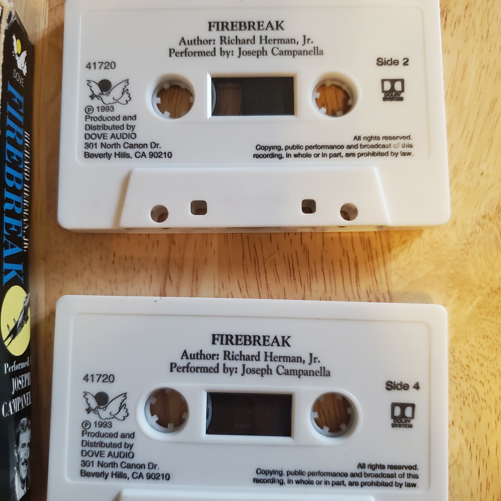 Firebreak A Novel By Richard Herman Jr. Book On Cassette 1993 DOVE AUDIO 41720