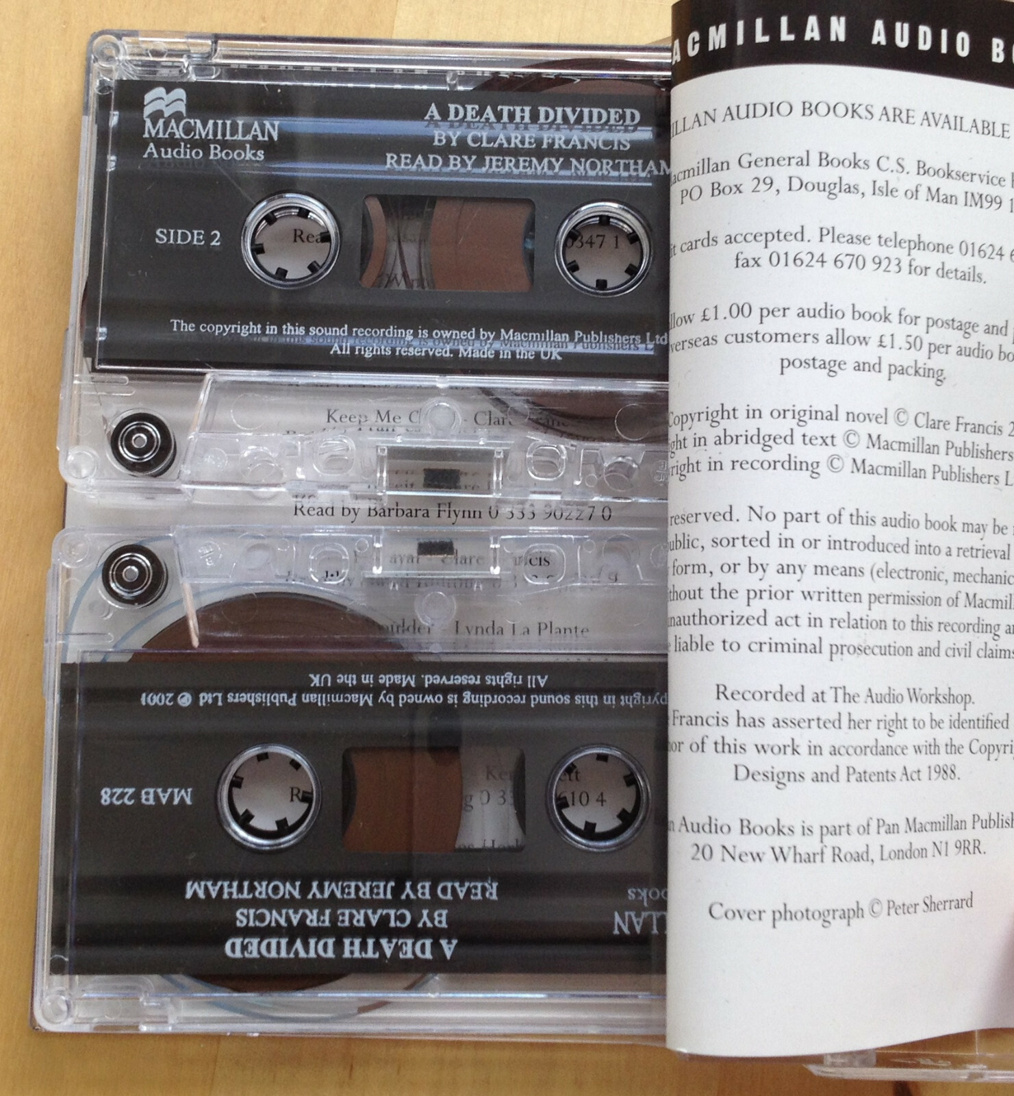 Audio Book CLARE FRANCIS A Death Divided on 2 x cass read by Jeremy Northam