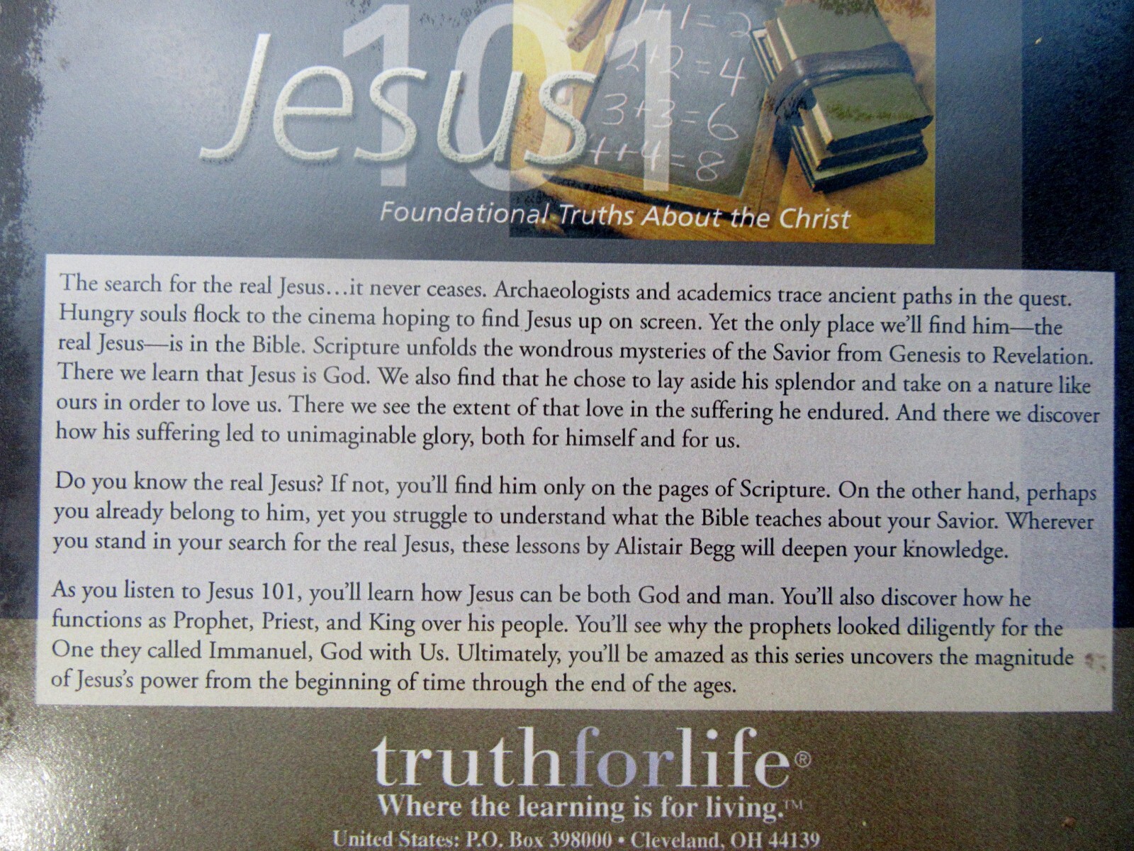 JESUS 101 Foundational Truths ALISTAIR BEGG 7 CD + Who is Jesus 3 CD Audio Book