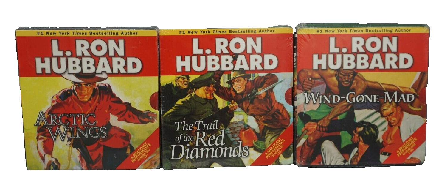 3-Pack L. Ron Hubbard Auto Books Arctic Wings / Wind Gone-Mad / Trail of the…