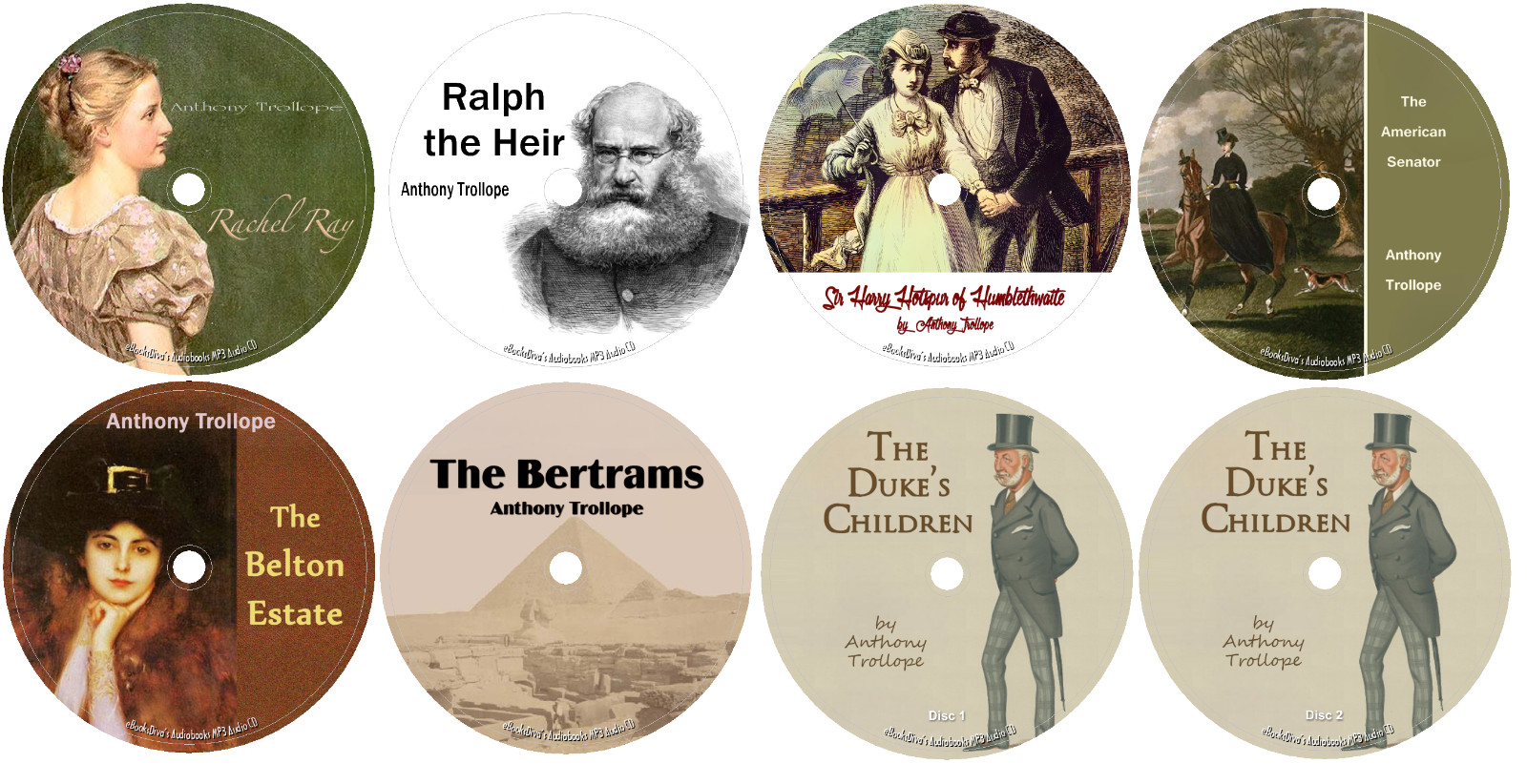 Anthony Trollope 56 Audiobooks Collection in 64 MP3 Audio CDs