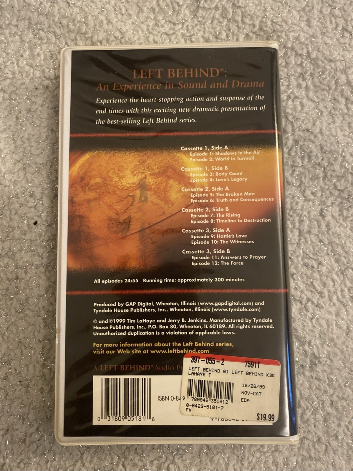 LEFT BEHIND Tim Lahaye, Jerry B. Jenkins AUDIO BOOK 3 CASSETTES