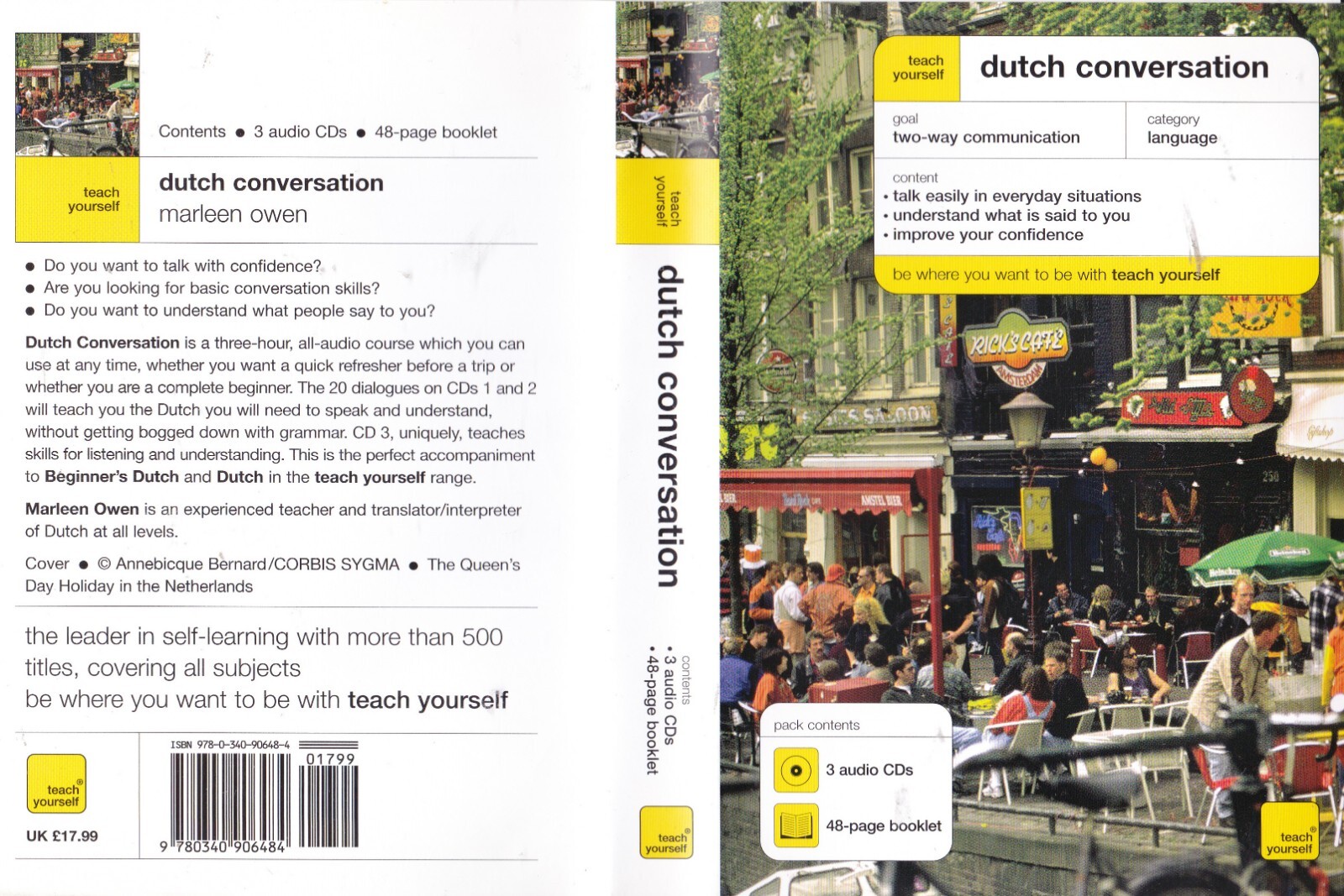 9780071463478 Teach Yourself Dutch Conversation (3CD) by Marleen Owen NO BOOKLET