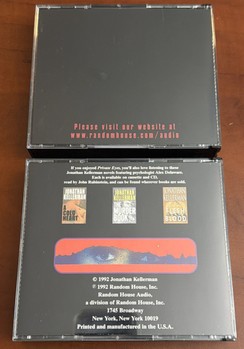 Jonathan Kellerman Audiobook CD Lot of 5 Therapy Twisted Blood Test Private Eyes