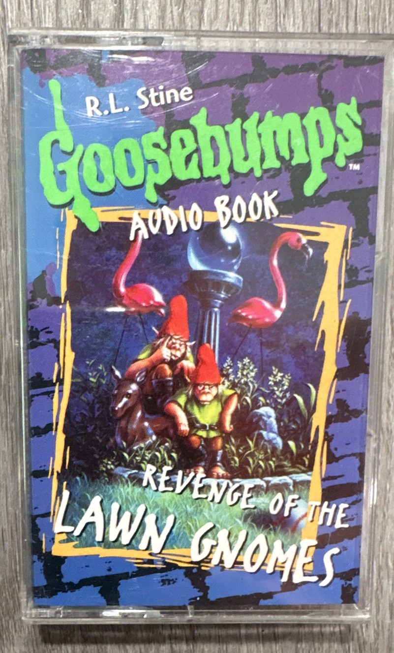 R.L. Stine Goosebumps Revenge of the Lawn Gnomes Audiobook Cassette 1996