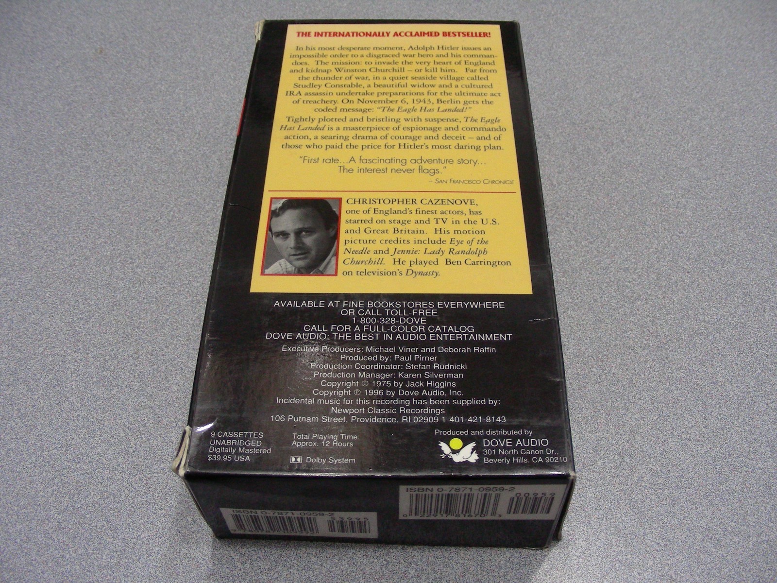 THE EAGLE HAS LANDED — Jack Higgins — 1996 — 9 Cassette Tapes Audio Book!