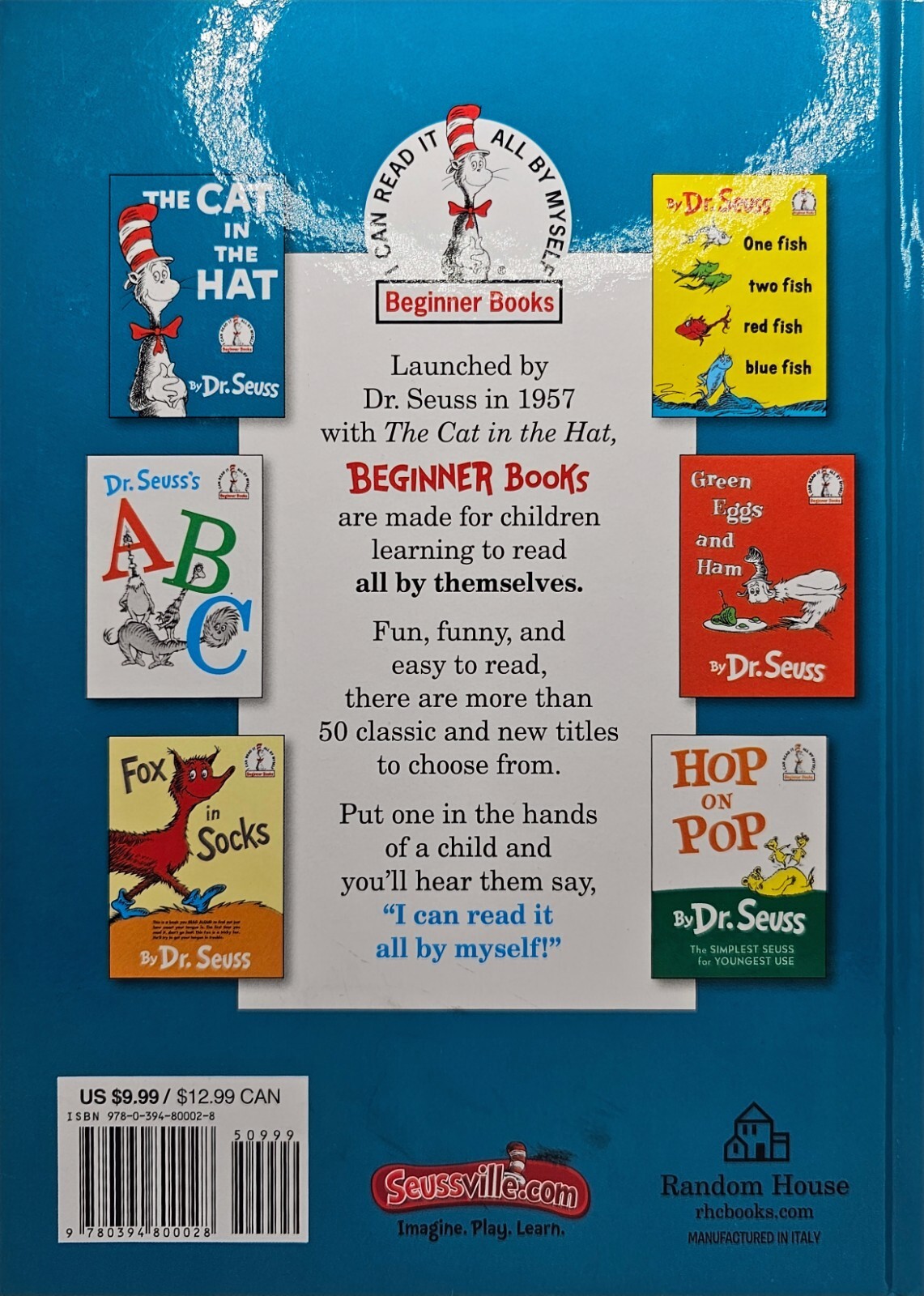 Beginner Books(R) Ser.: The Cat in the Hat Comes Back by Seuss (1958, Hardcover,