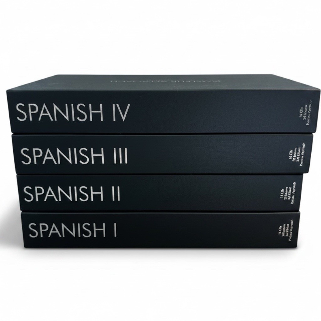 Pimsleur Gold Edition Spanish I II III IV Complete 64 CD Audio Language Course