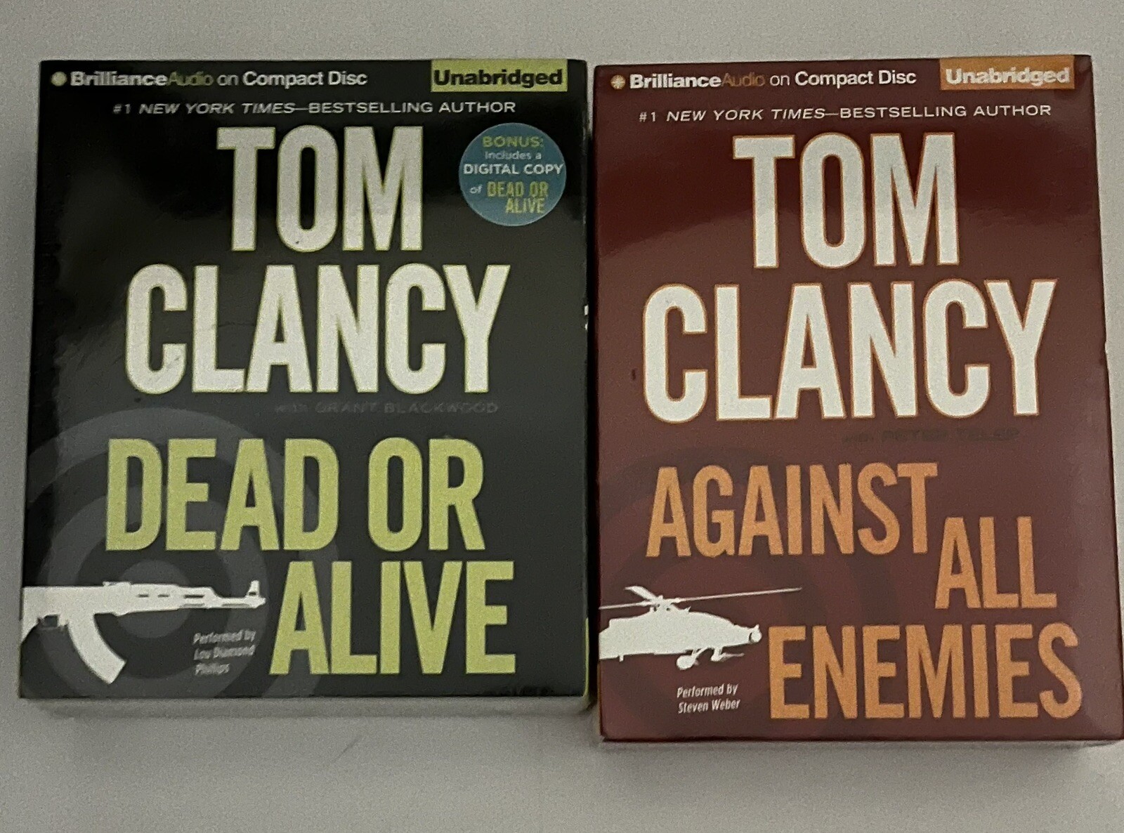 Dead or Alive & Against All Enemies by Tom Clancy (2 CD, Unabridged) NEW Sealed