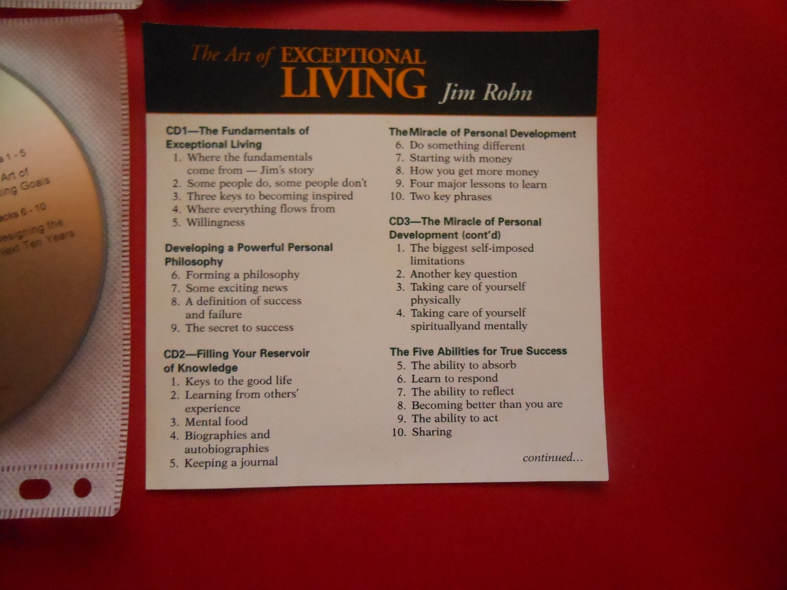 The Art of Exceptional Living by Jim Rohn — Motivational Cd’s