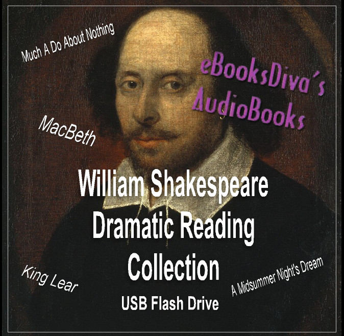 William Shakespeare Dramatic Reading Collection 43 Audiobooks in USB Flash Drive