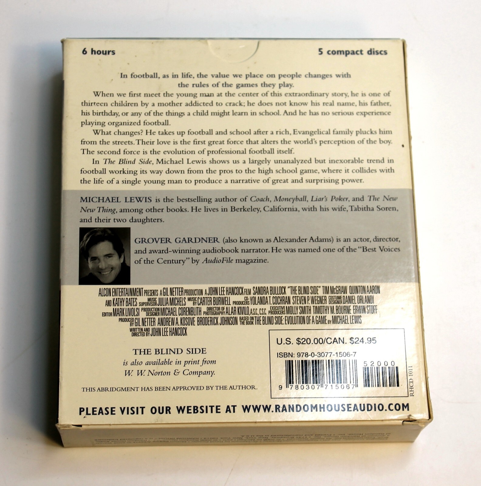 The Blind Side the Evolution of the game 5 abridged audio CD’s 2009 approx 6 hrs