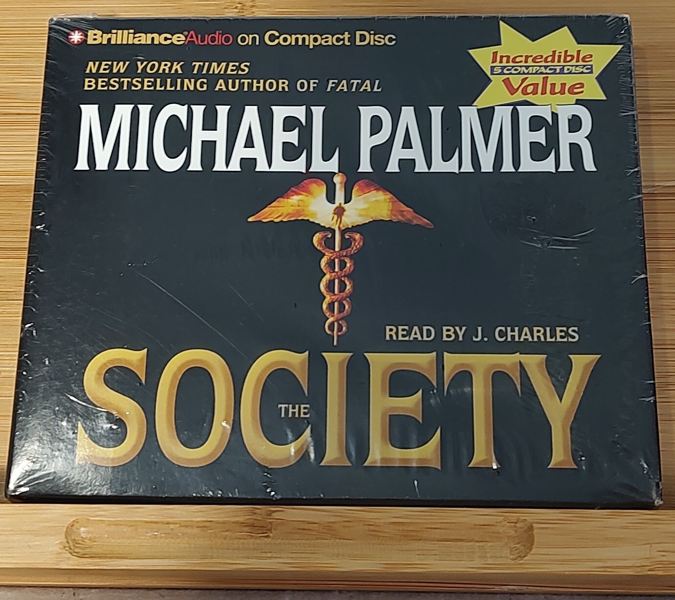 The Society by Michael Palmer 2004 5 CDs Abridged Read By J. Charles NIB
