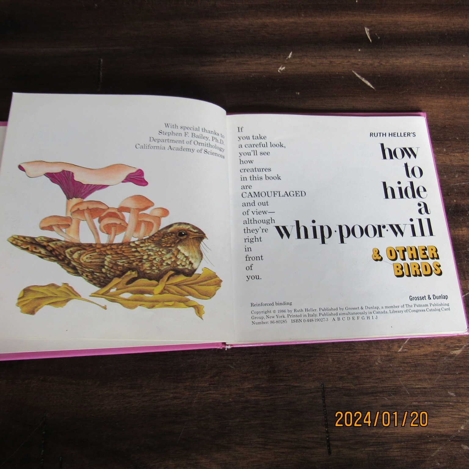 Ruth Heller’s-How to Hide a Whippoorwill & Other Birds-HC Book-1986-Heller