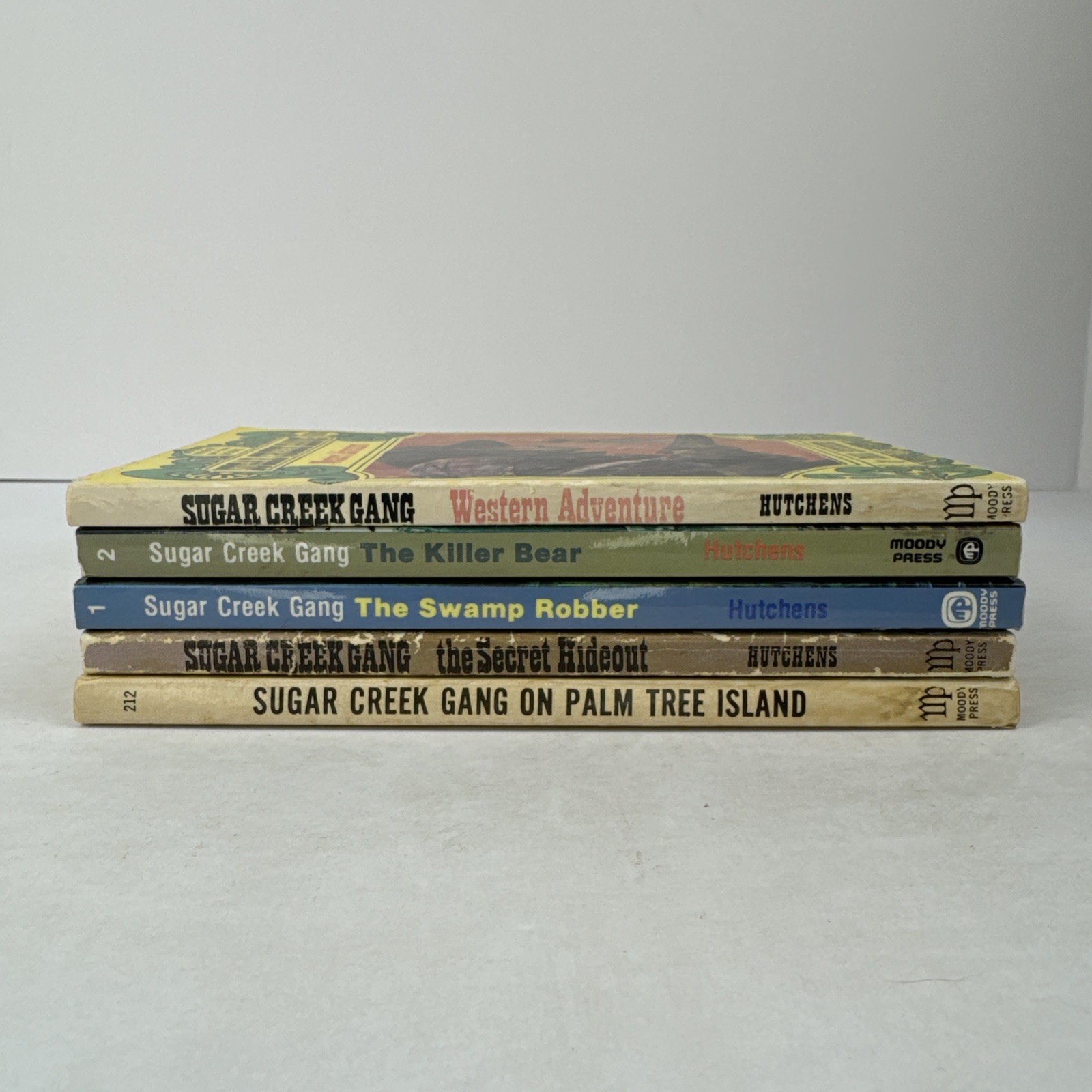 Lot Of 5 Sugar Creek Gang Books Paul Hutchens Vintage Paperbacks #1-2, 6, 8, 26