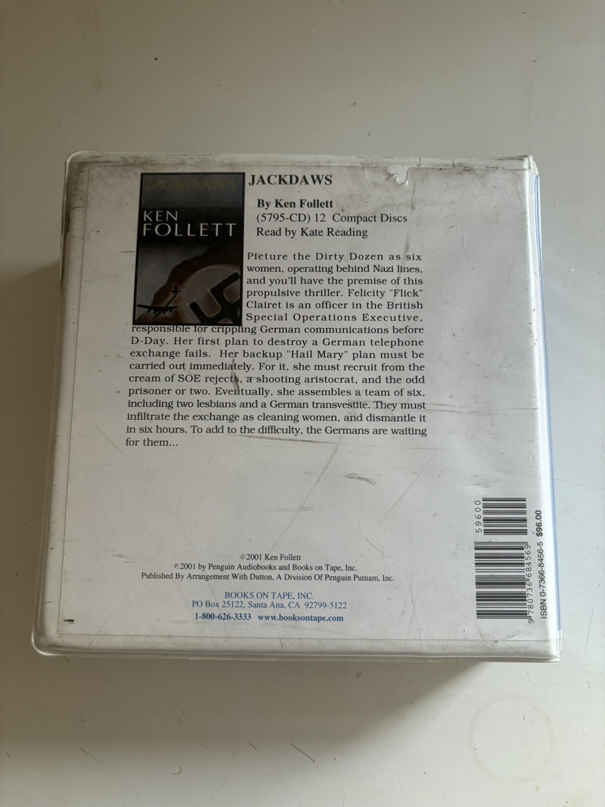 JACKDAWS Ken Follett Collectors Edition Books On Tape/ CD