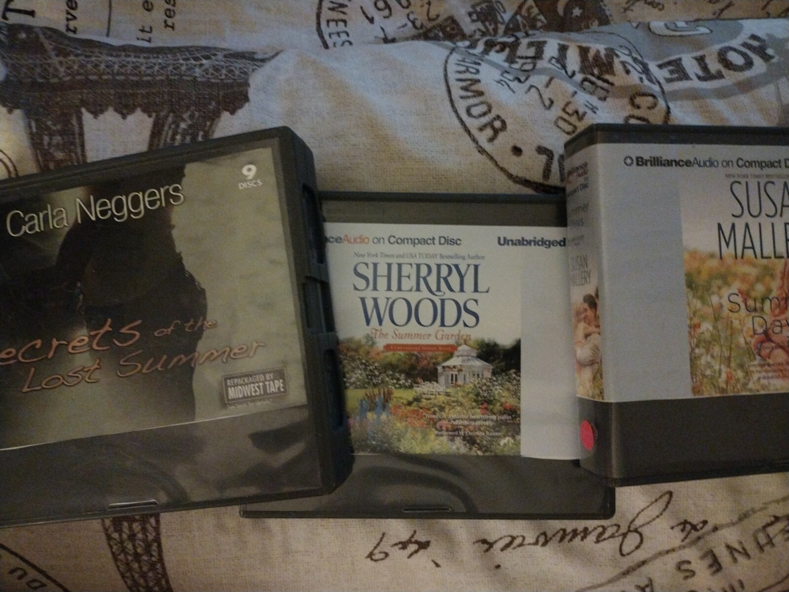 Lot Of 3-Audio Books on Tape Including Sherryl Woods- The Summer Garden