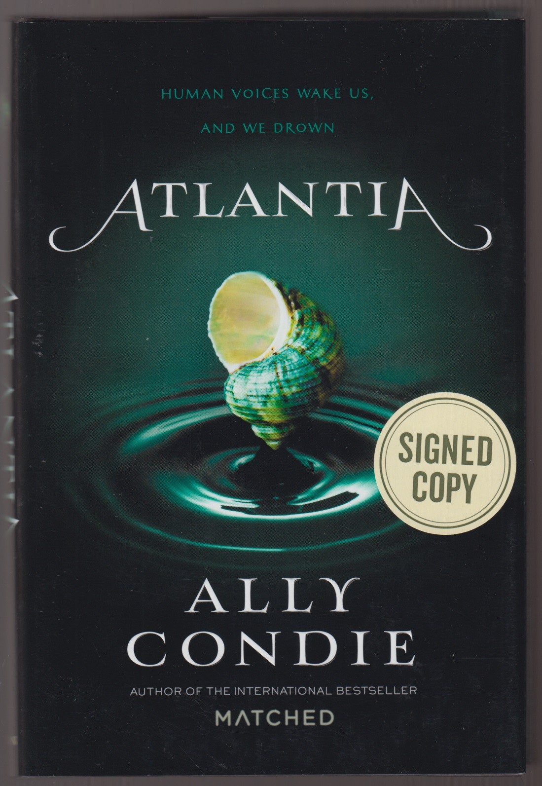 ALLY CONDIE Atlantia 2014 hardcover signed author First Edition First Printing