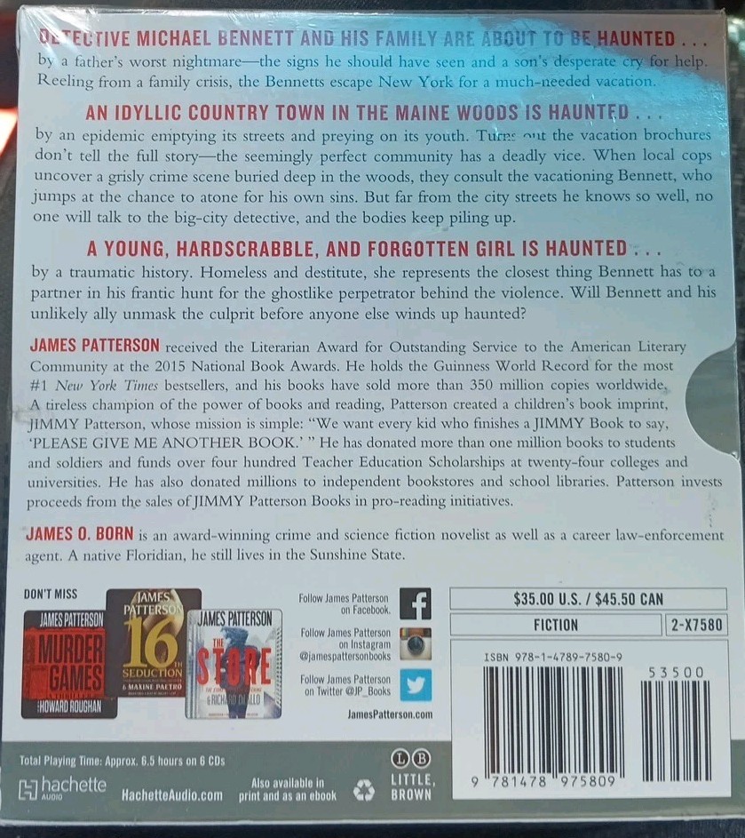 JAMES PATTERSON HAUNTED DETECTIVE THRILLER UNABRIDGED CD AUDIOBOOK SEALED