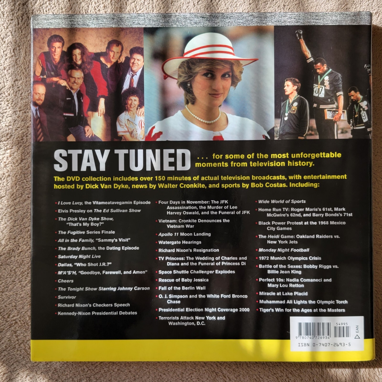 2002 Stay Tuned Televisions Unforgettable Moments Book TV w/ DVD And CDs