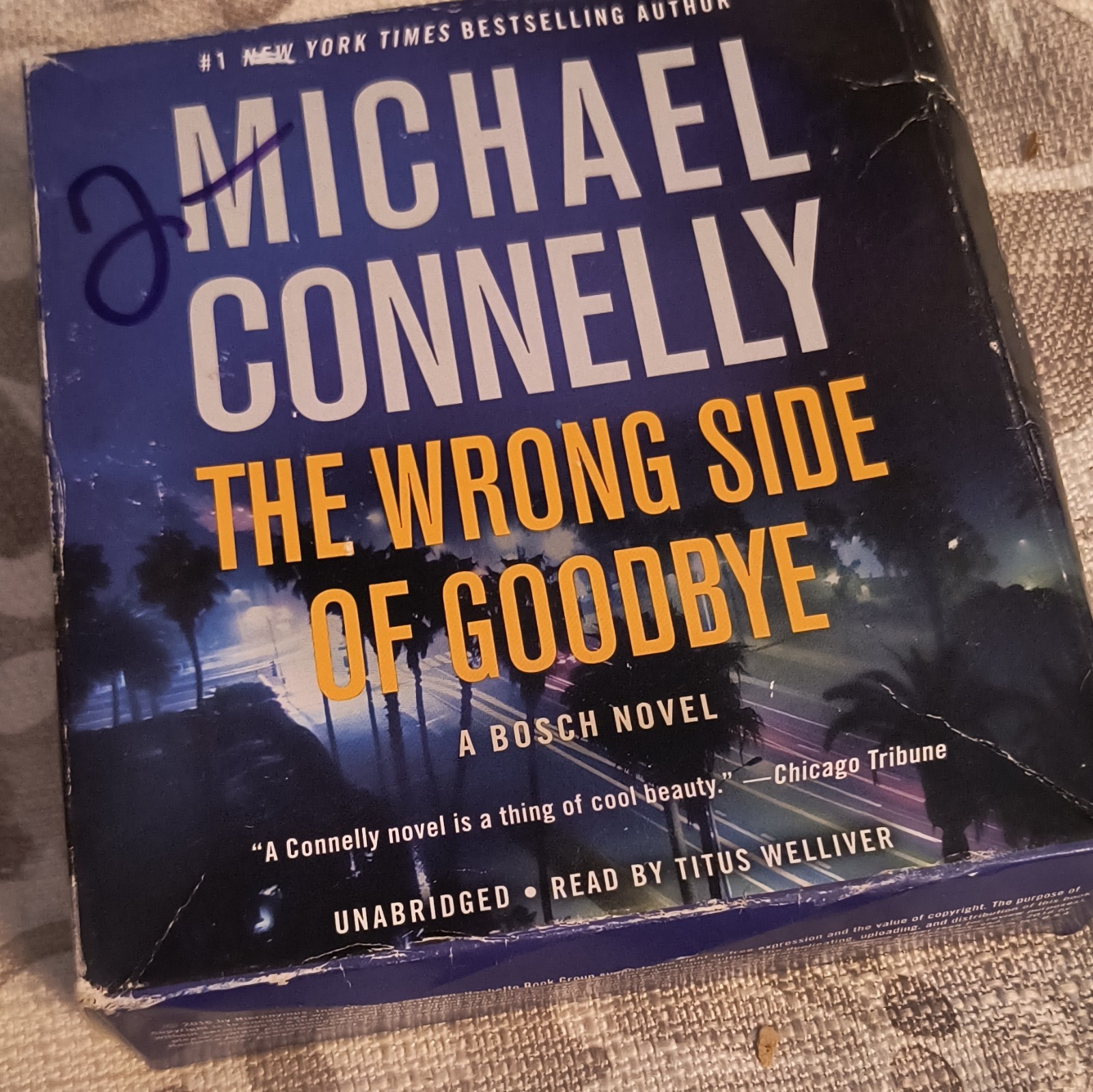 Michael Connelly The Wrong Side of Goodbye Signed Unabridged CD — Welliver