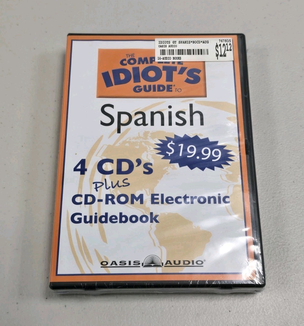 Complete Idiot’s Guide to Spanish 4CD Set + Electronic Guidebook *NEW SEALED*