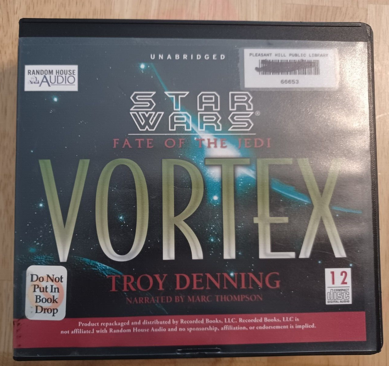 Vortex: Star Wars (Fate of the Jedi)- Audiobook SET OF 12 CDS
