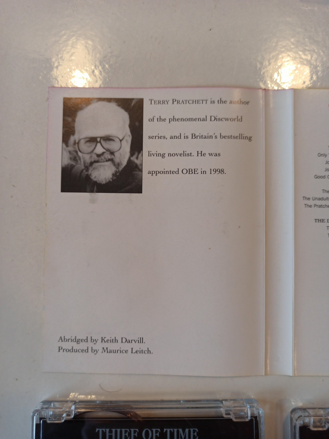 Rare Audio Cassette — Terry Pratchett — Thief Of Time Read By Tony Robinson