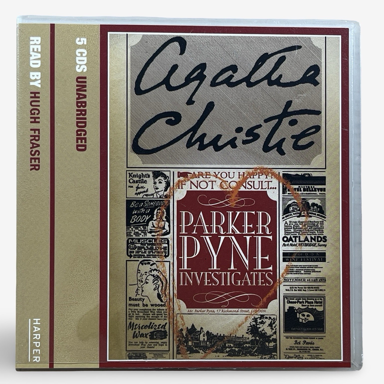 Agatha Christie CD Audio Book Parker Pyne Investigates Unabridged Hugh Fraser