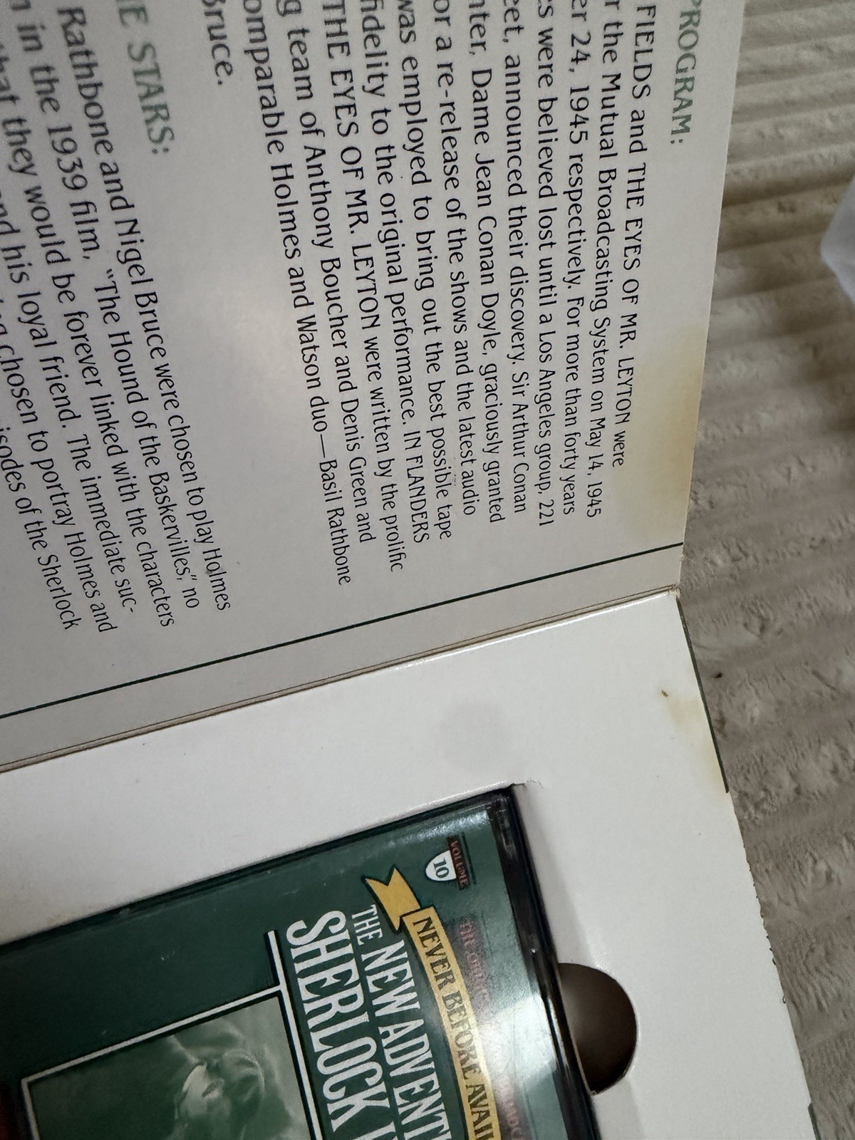 The New Adventures of Sherlock Holmes Vol. 10 Audio Cassette Box Set