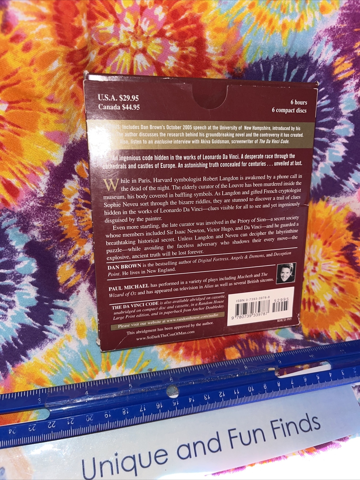 The Da Vinci Code by Dan Brown (2003, CD) Read By Paul Michael Abridged EUC