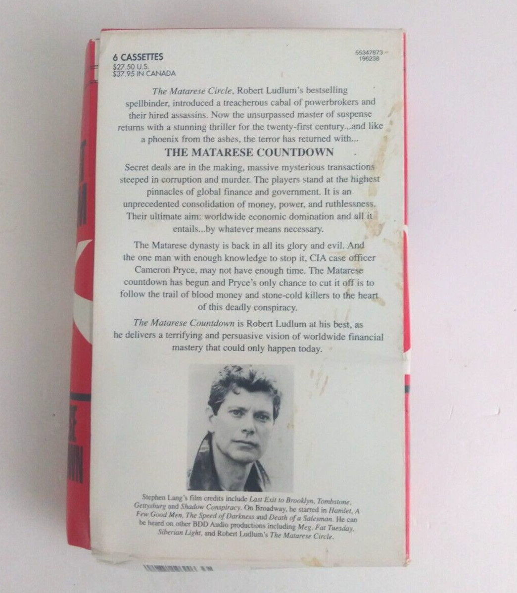 The Matarese Countdown By Robert Ludlum 6 Cassettes 540 Minutes Audiobook