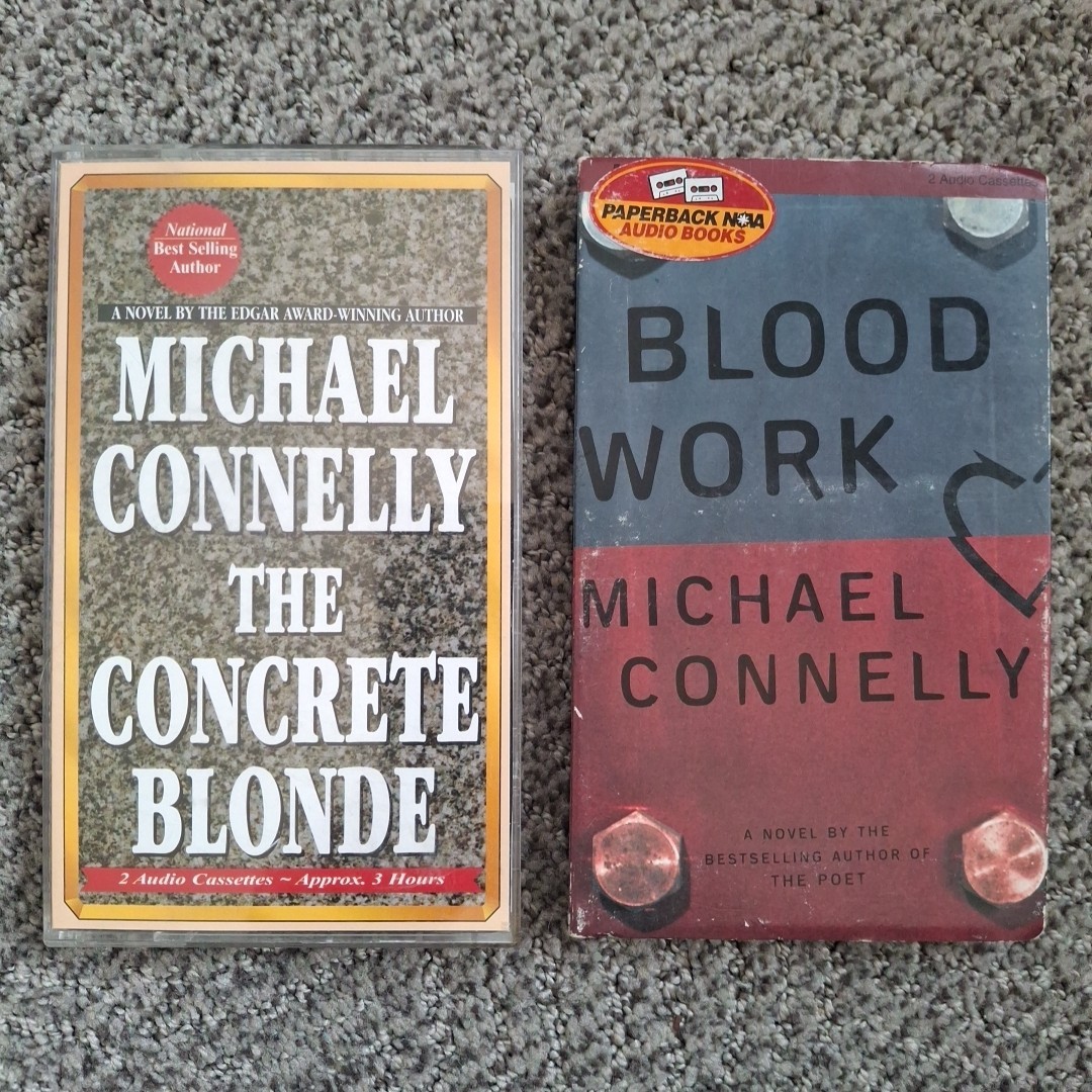 Concrete Blonde + Blood Work Michael Connelly 199 Audiobook Cassettes Murder FBI