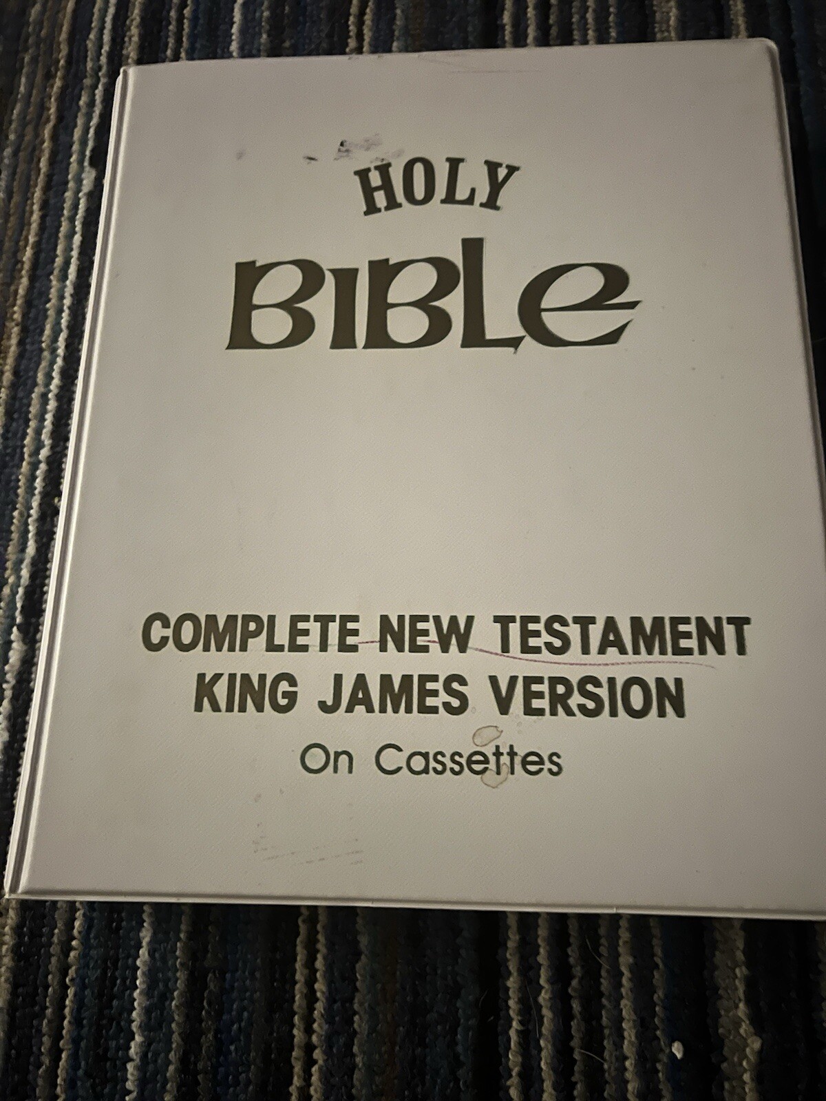 HOLY BIBLE COMPLETE NEW TESTAMENT KING JAMES VERSION ON CASSETTES 16 TAPES 1976