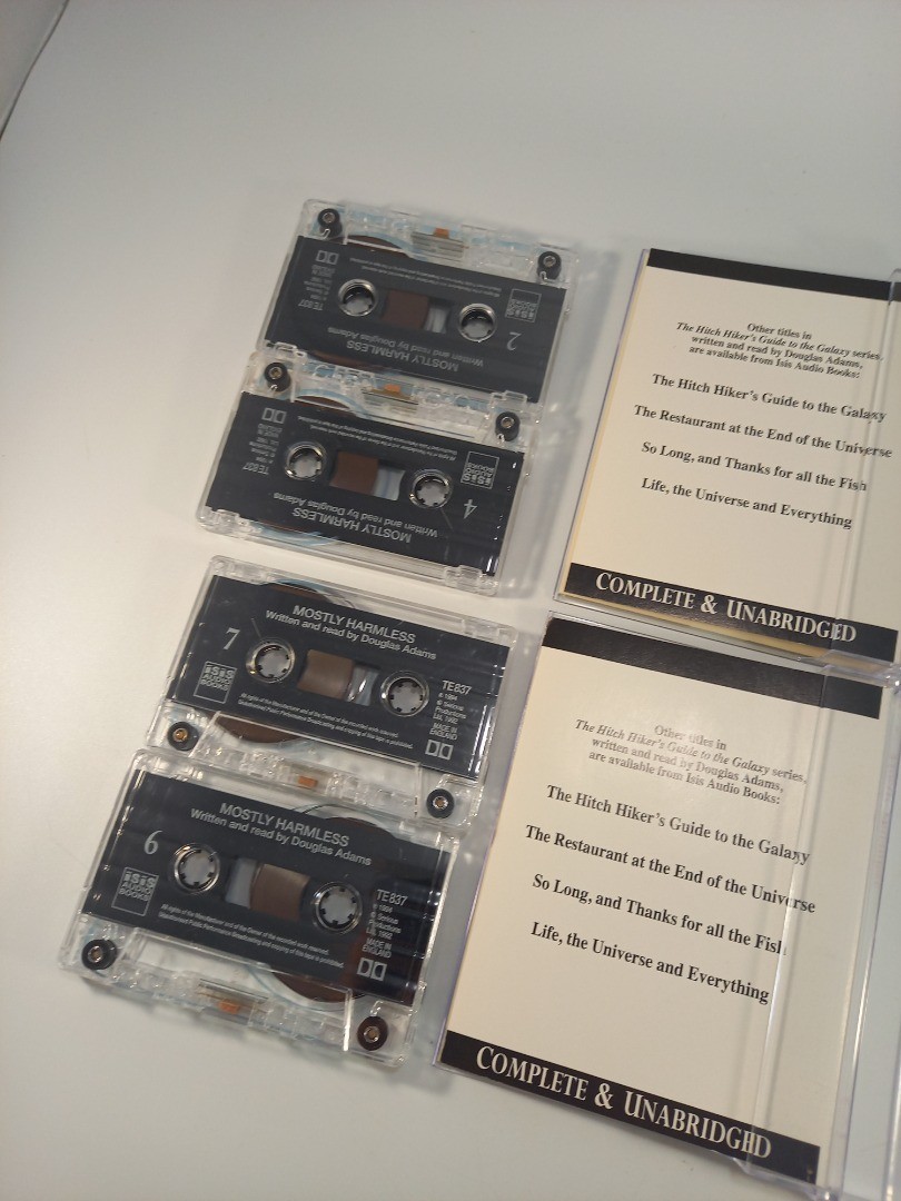 Mostly Harmless Audiobook Cassettes Written & Read by Douglas Adams Unabridged