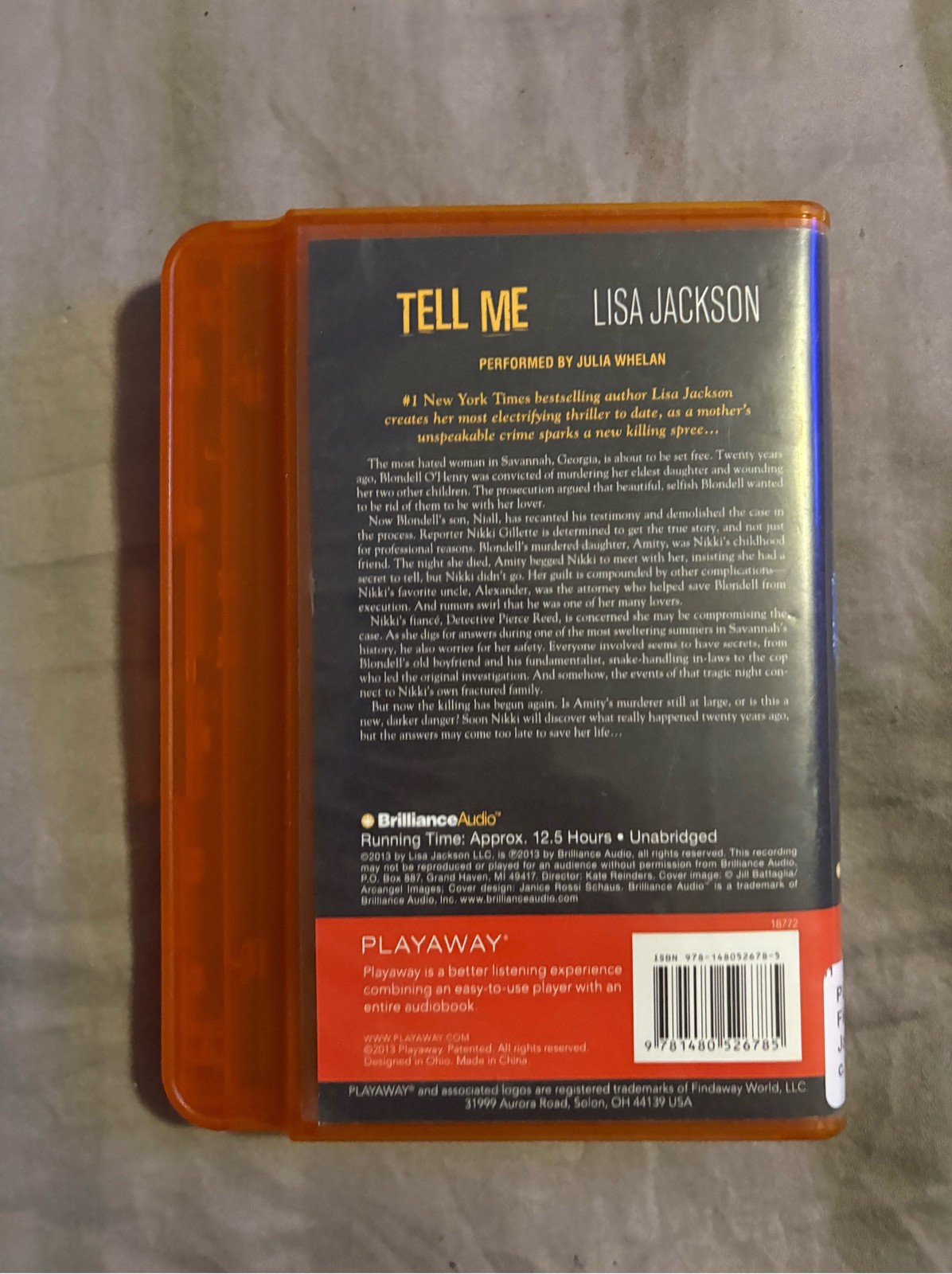 Tell Me Lisa Jackson Playaway Audiobook Unabridged All In One