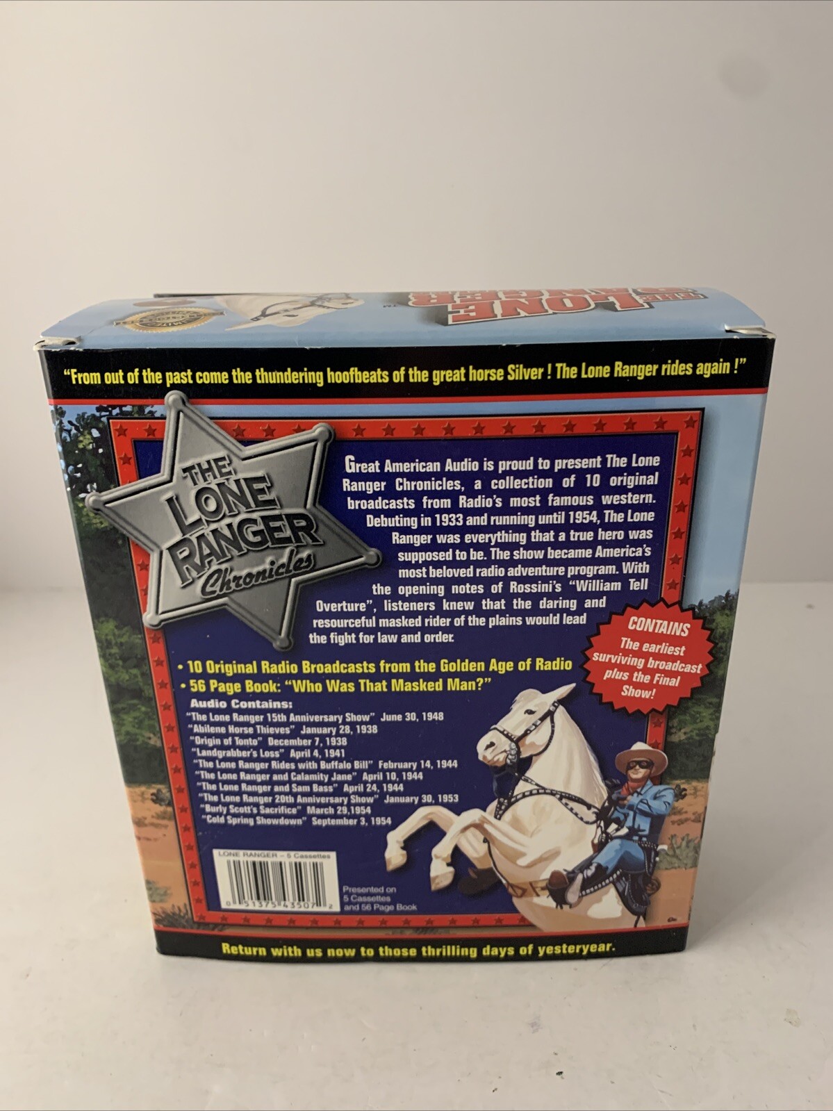 The Lone Ranger Chronicles (5 Cassettes, w/ Booklet) Limited Collector’s Edition