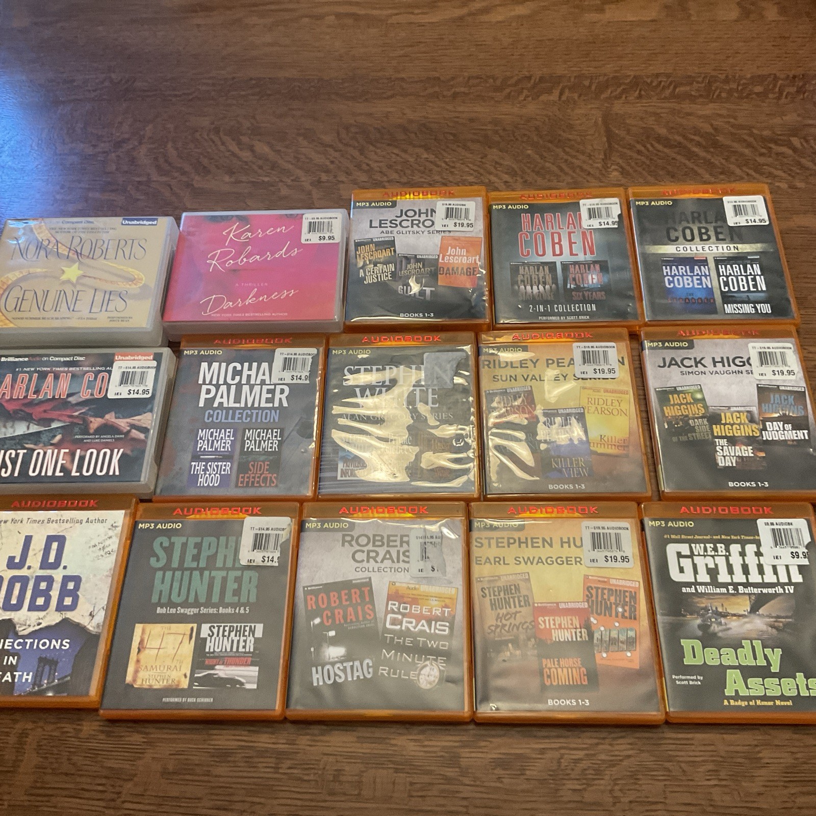 Audiobook Lot Of 15 RANDOM Mystery Crime Apocalyptic Fantasy And More!