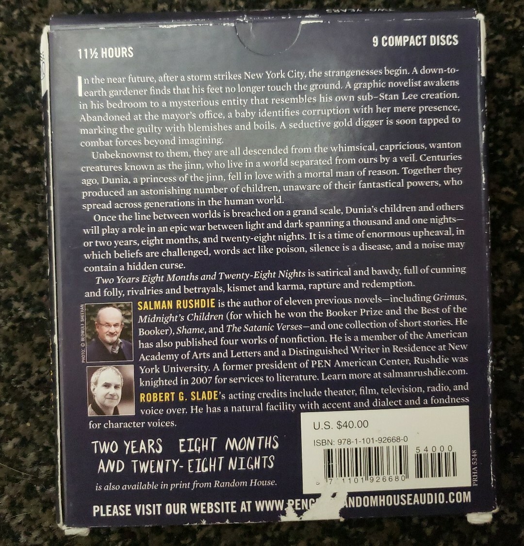 Two Years Eight Months and Twenty-Eight Nights by Salman Rushdie 2015 Audio Book