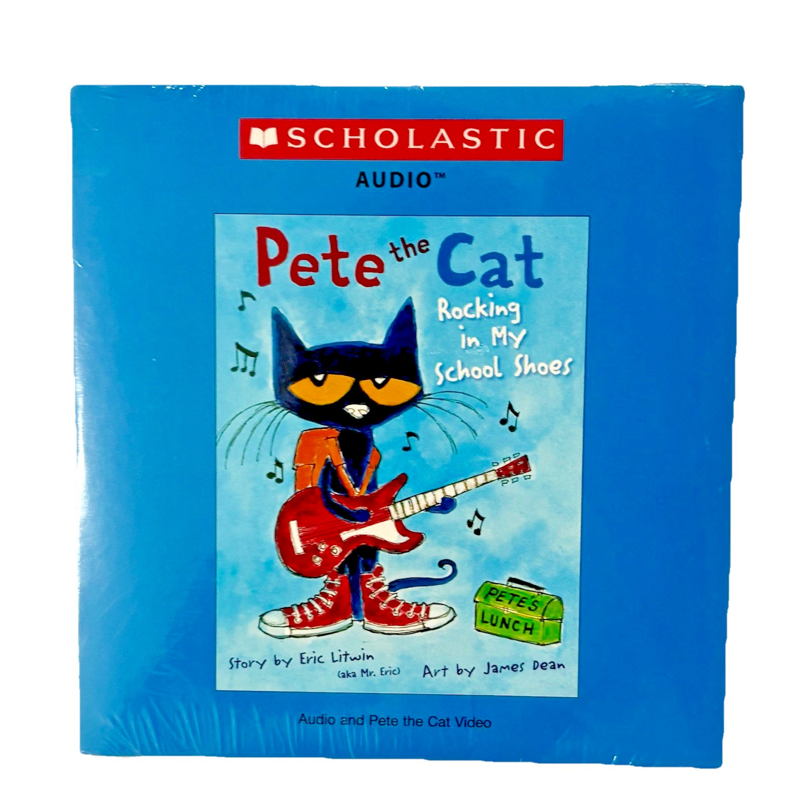 New Sealed Pete the Cat Rocking In My School Shoes Audio CD Scholastic Litwin